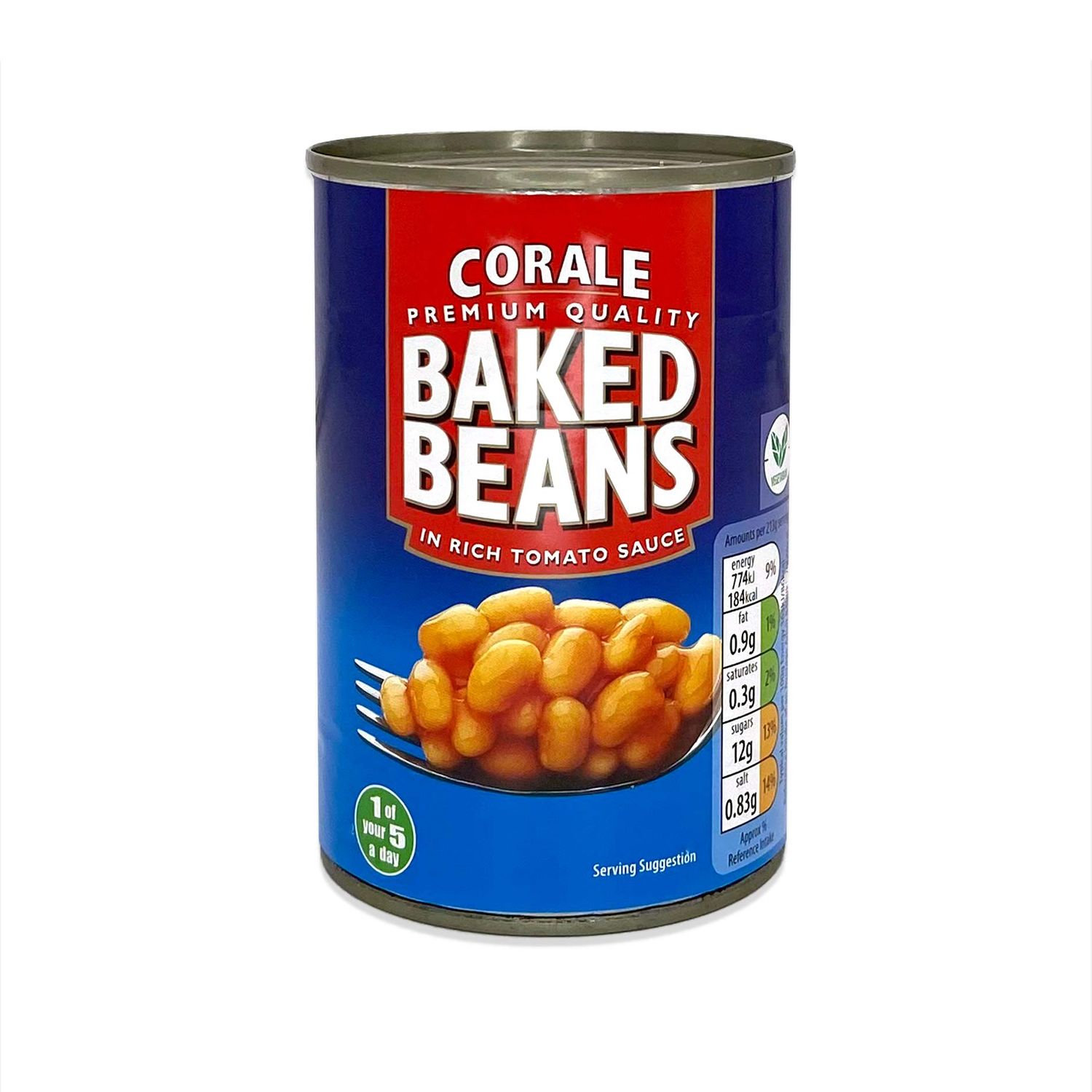 Premium Quality Baked Beans In Rich Tomato Sauce 425g Corale